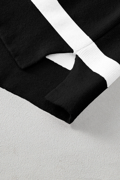 Stripe Colorblock Oversized Sweater